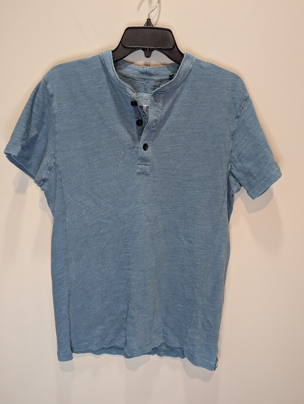 Rag & Bone Blue Classic Cotton Short Sleeve Flame Henley Men's Size S